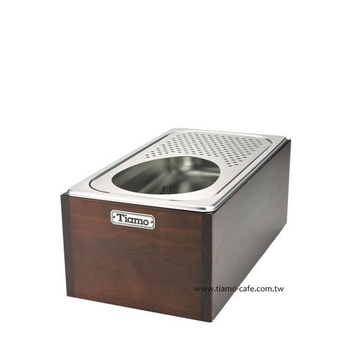 TIAMO 洗杯器渣桶附滴水盤木盒(大)