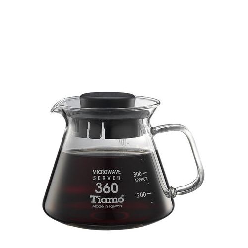 Tiamo 耐熱玻璃咖啡花茶壺360cc 通過SGS檢測合格
