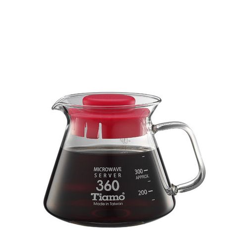 Tiamo 耐熱玻璃咖啡花茶壺360cc 通過SGS檢測合格