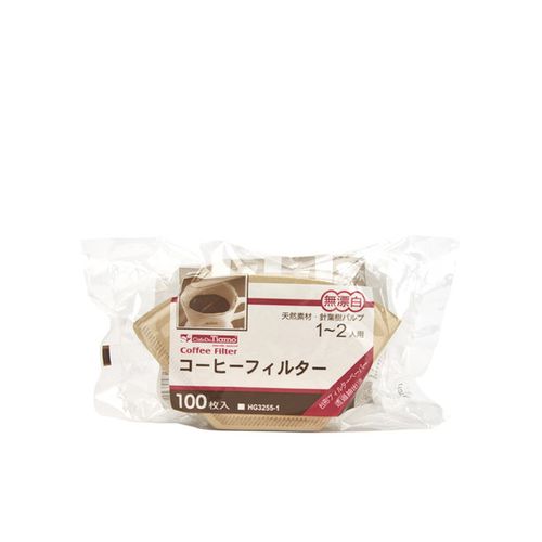 日本 101 無漂白咖啡濾紙 100入/袋裝 (1-2人用)