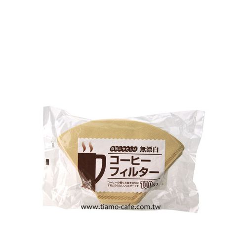 日本 103 無漂白咖啡濾紙 100入/袋裝 (4-6人用)