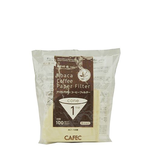 CAFEC V01圓錐咖啡濾紙1-2人 100入(無漂白) Abaca紙質