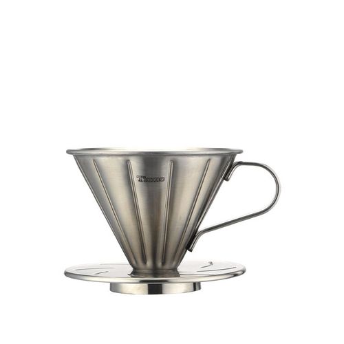 TIAMO V01 不銹鋼圓錐咖啡濾杯 附量匙濾紙