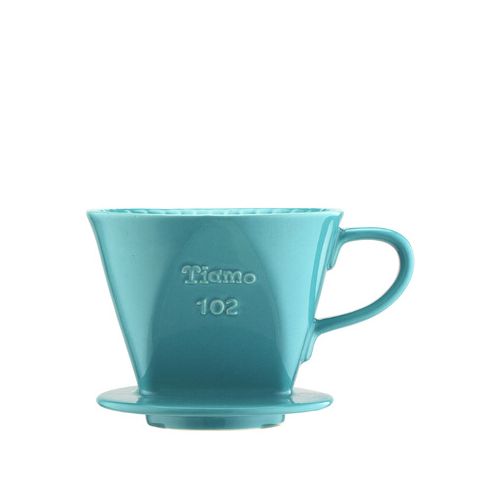 TIAMO 102 硬質白瓷 咖啡濾器組  附量匙滴水盤