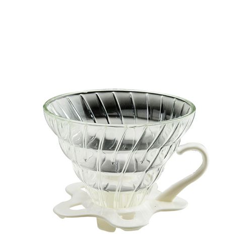 TIAMO V02 耐熱玻璃 咖啡 濾杯 濾器 附咖啡匙+滴水盤