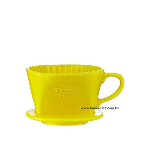 TIAMO 101陶瓷咖啡濾器組附滴水盤量匙