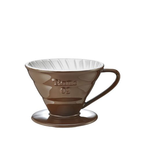 TIAMO V02陶瓷雙色咖啡濾器組 附滴水盤量匙 2-4人
