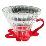 TIAMO V02 耐熱玻璃 咖啡 濾杯 濾器 附咖啡匙+滴水盤