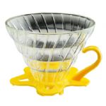 TIAMO V02 耐熱玻璃 咖啡 濾杯 濾器 附咖啡匙+滴水盤