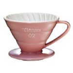 TIAMO V02陶瓷雙色咖啡濾器組 附滴水盤量匙 2-4人