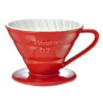 TIAMO V02陶瓷雙色咖啡濾器組 附滴水盤量匙 2-4人